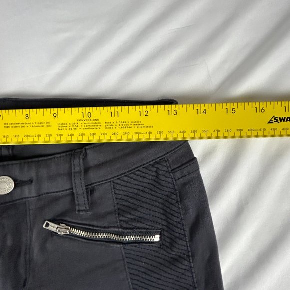 Club Monaco Jeans Women Size 2 Grey Stretch Low‎ Rise Skinny Faux Zipper Pockets - Picture 6 of 11